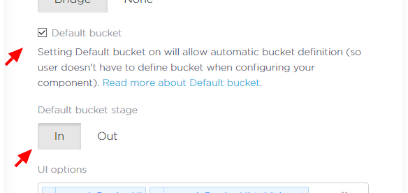 Screenshot -- Default Bucket Configuration