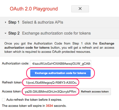 Google OAuth 2.0 Playground 1