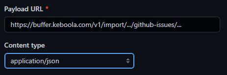Github webhook form