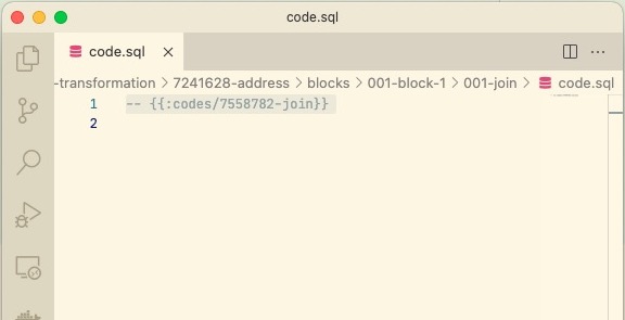 Screenshot -- Shared code code