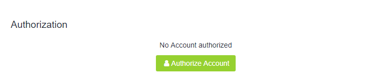 Authorization screenshot