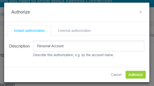Authorization detail screenshot