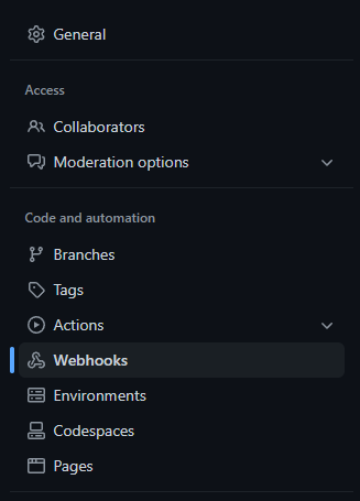 Github settings pages